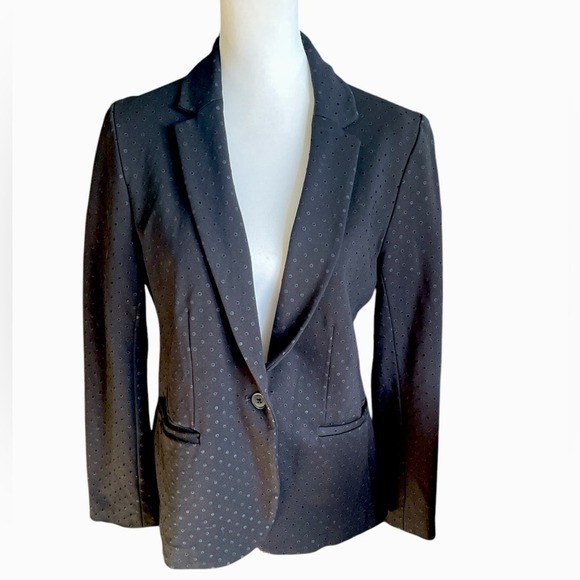 Old Navy Jackets & Blazers - Old Navy Black Dot Stretch Blazer, Womens Size Medium, Classic, Minimalist